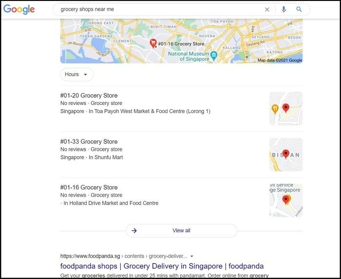 Local Search Results For Grocery Shops Near Me